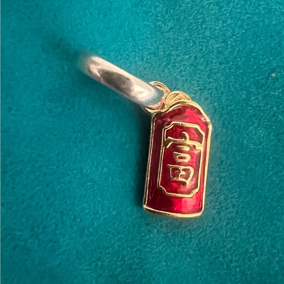 đź‘‘âś…PRICE FIRMâś… Pandora Red and Gold Envelope Charm Pendant. NWOT - Picture 3 of 16